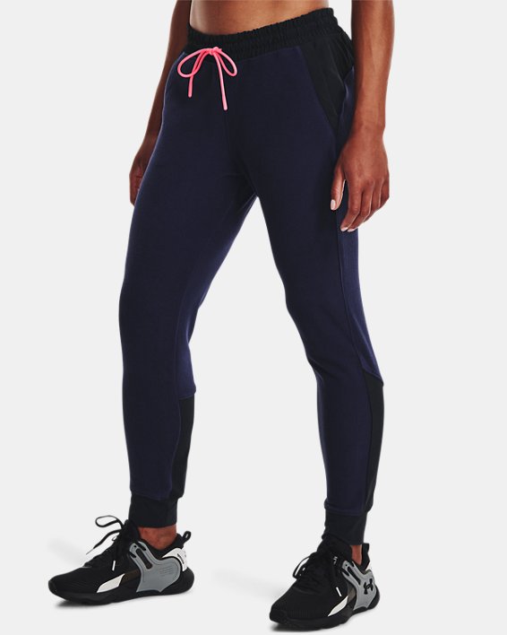Women's UA RUSH™ Fleece Pants, Blue, pdpMainDesktop image number 3